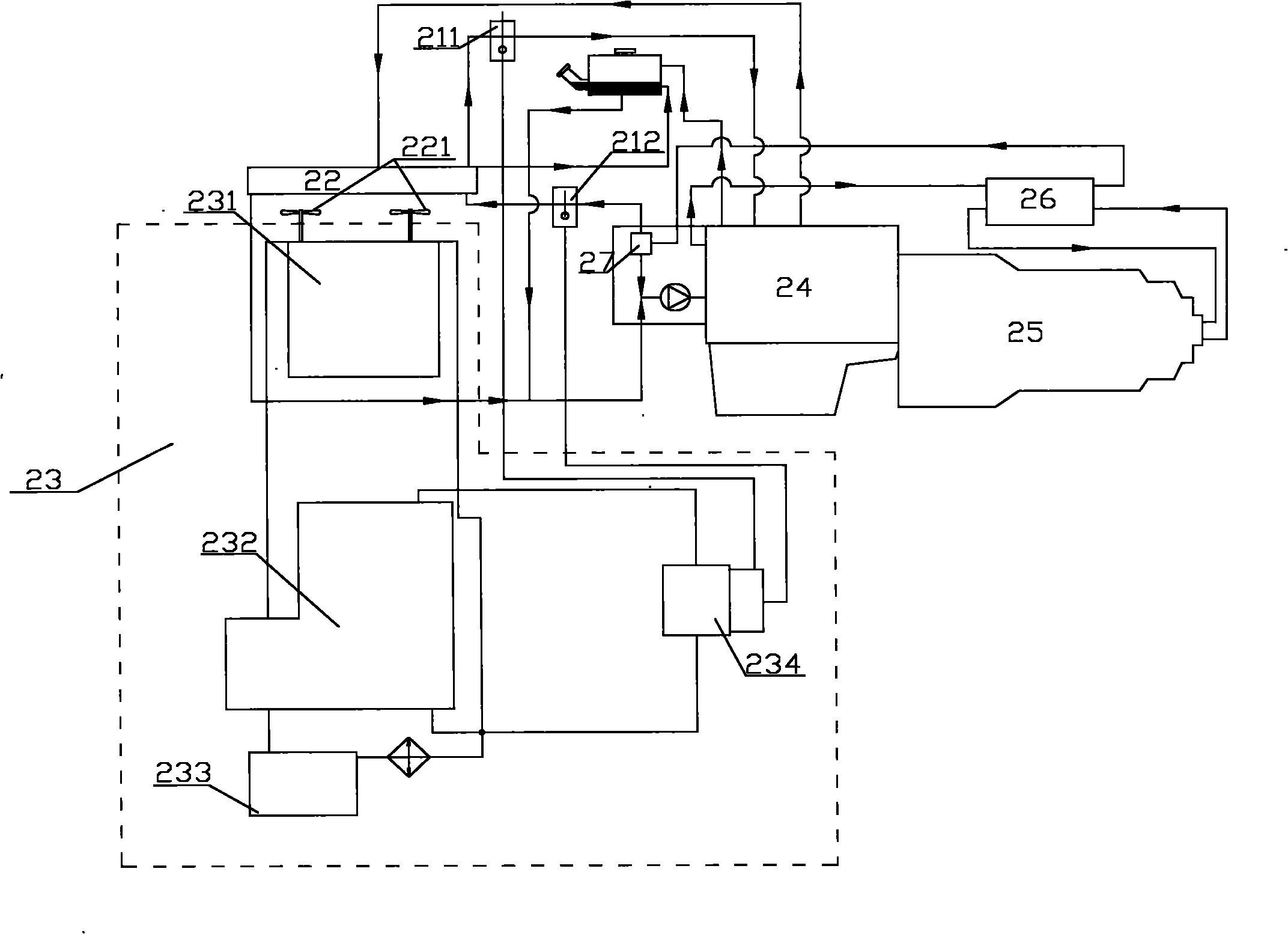 Crane and controllable radiation system thereof