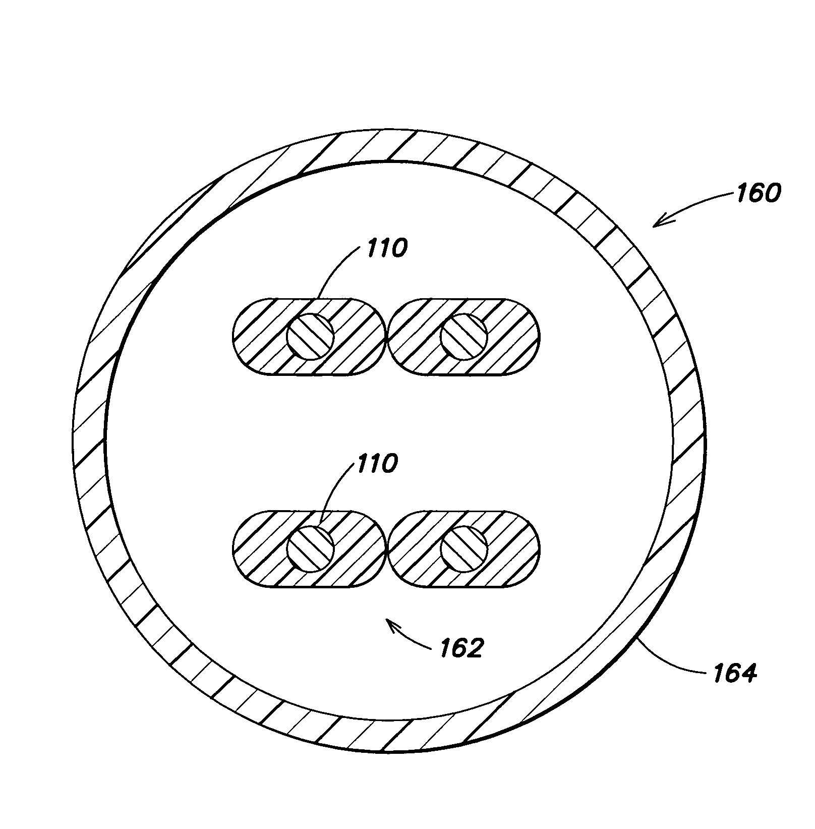 Electrical cable comprising geometrically optimized conductors