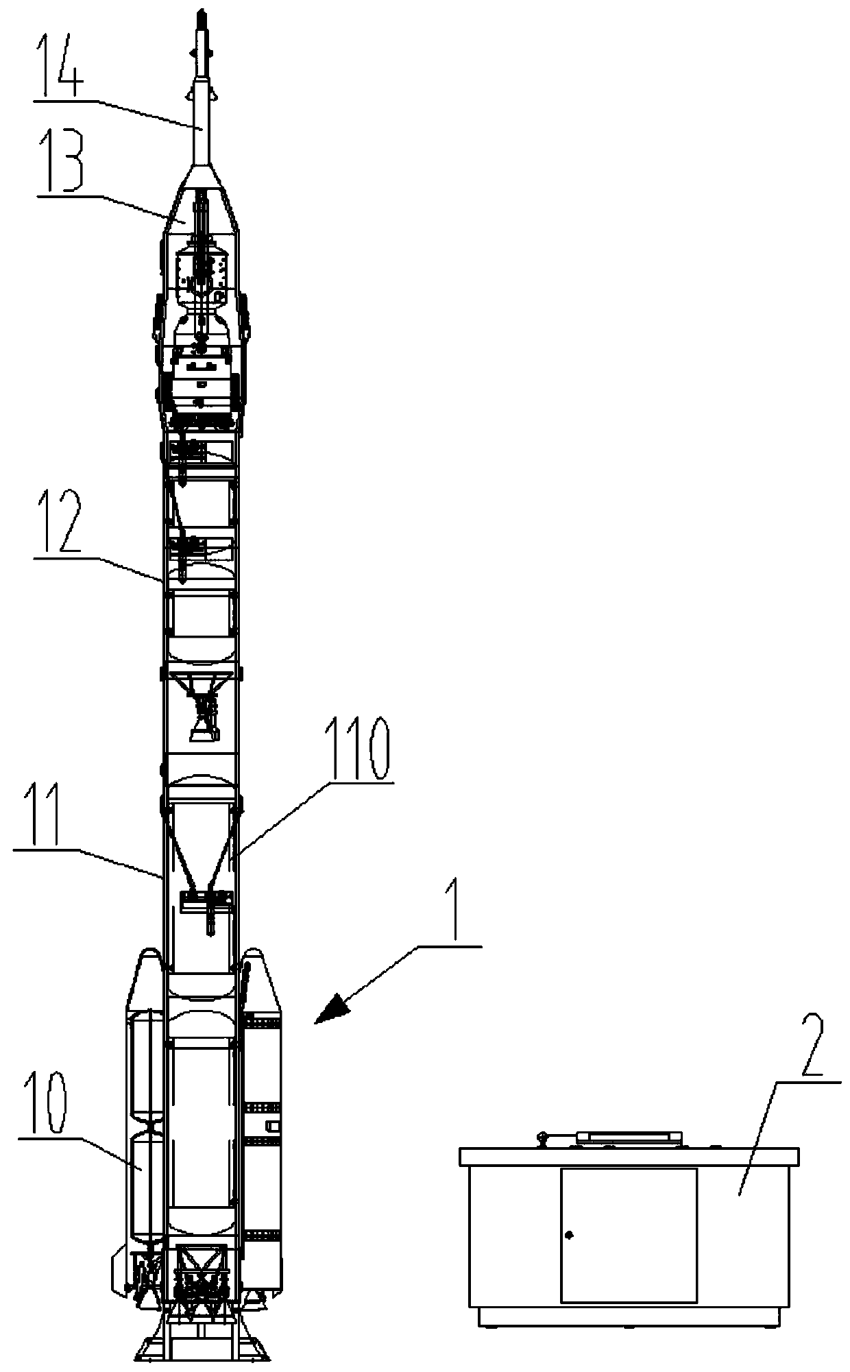 The display structure and display method of the Long March-2 F-type rocket