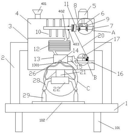 Milk product filling equipment with adjustable distance