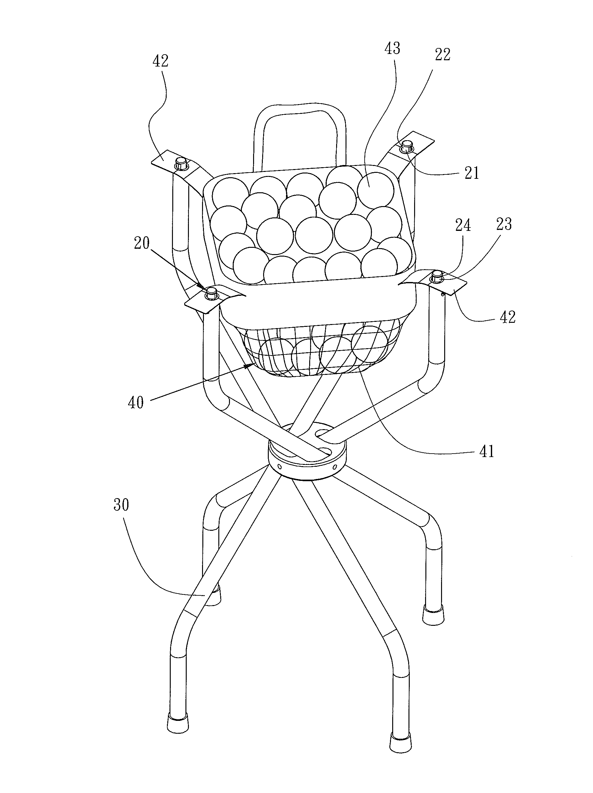 Ball Bag Stand and Ball Bag Engagement Structure