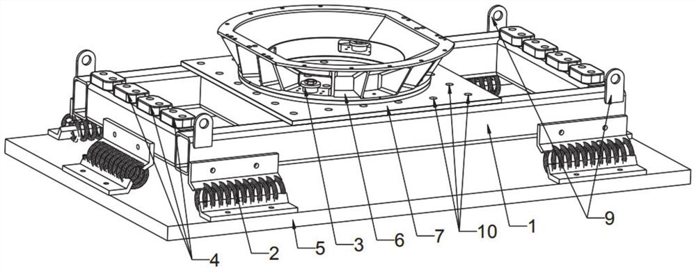 Double-layer buoyant raft vibration reduction device and method