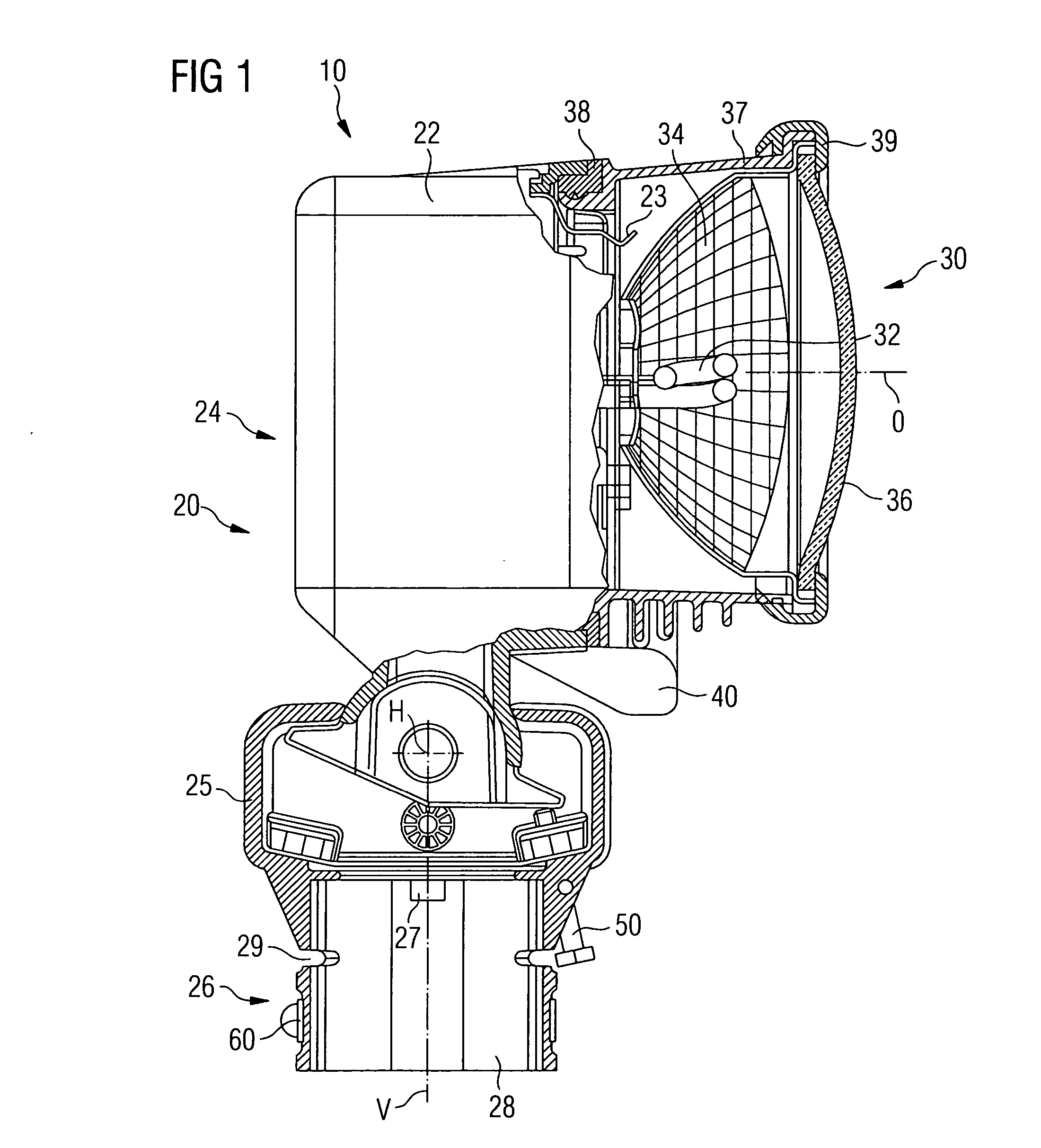 Unidirectional lighting device for illuminating objects and/or for marking lanes, preferably in the airport area