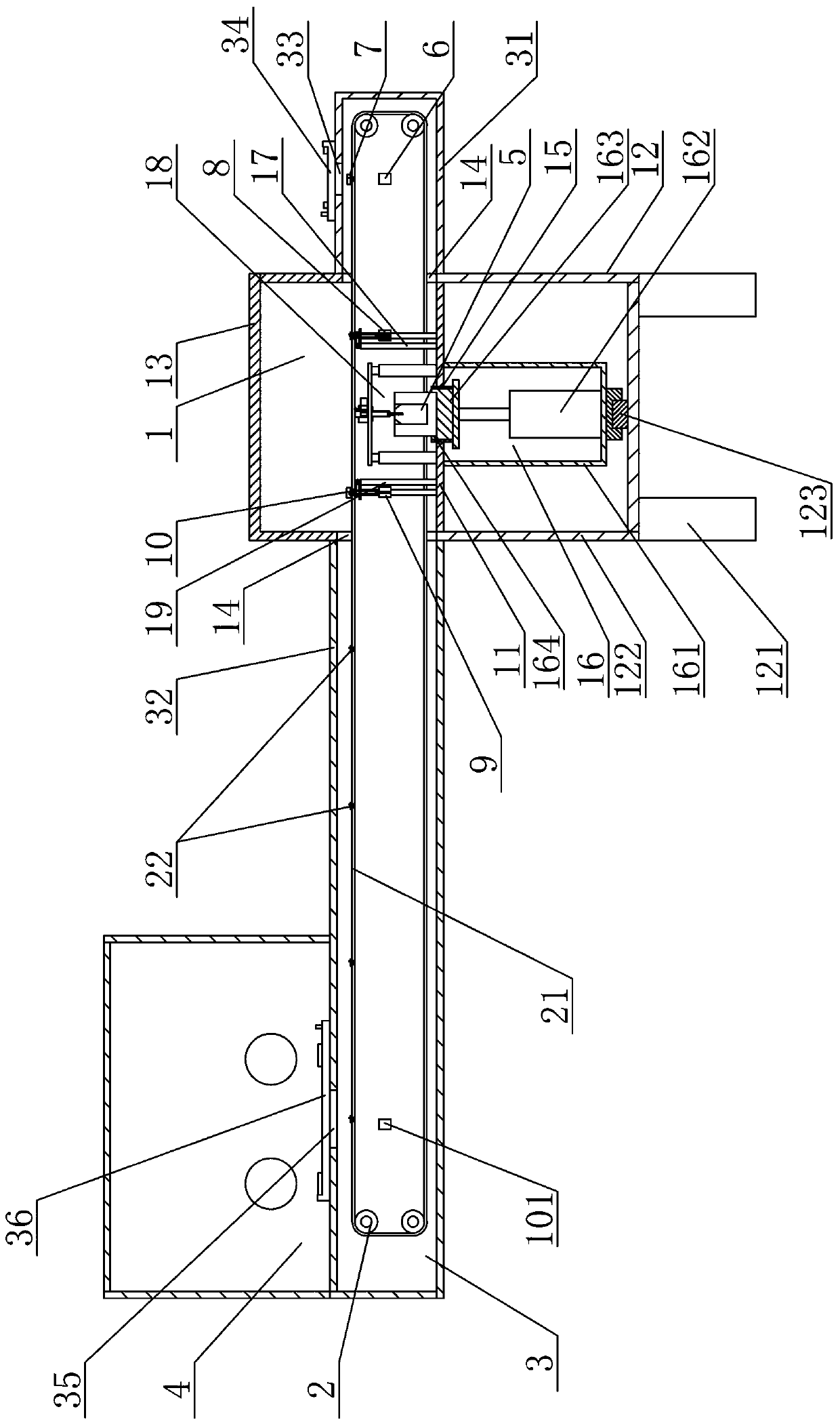 Delivery mechanism for radiopharmaceutical drug-drawing conveying device