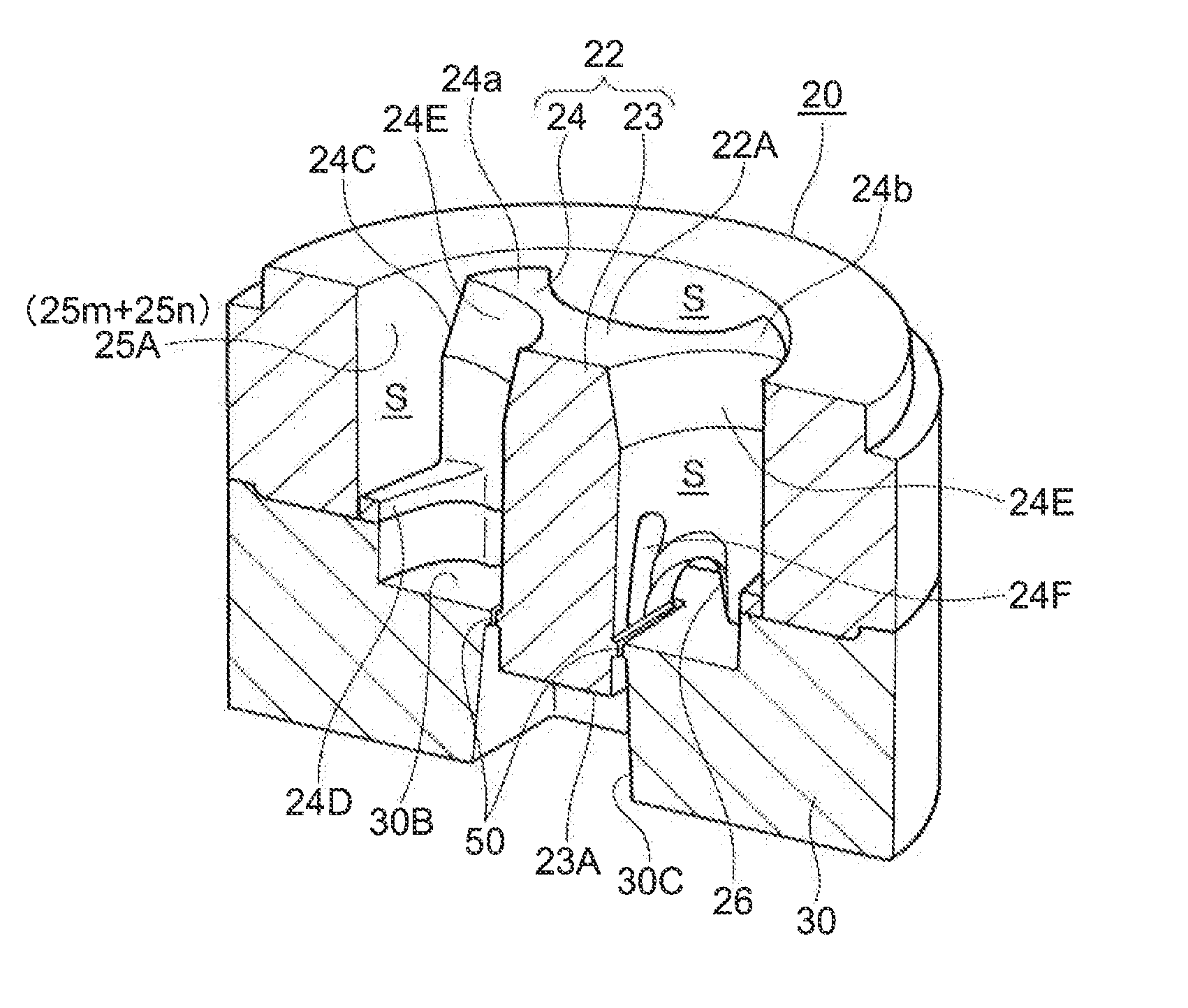 Extrusion die for forming hollow material