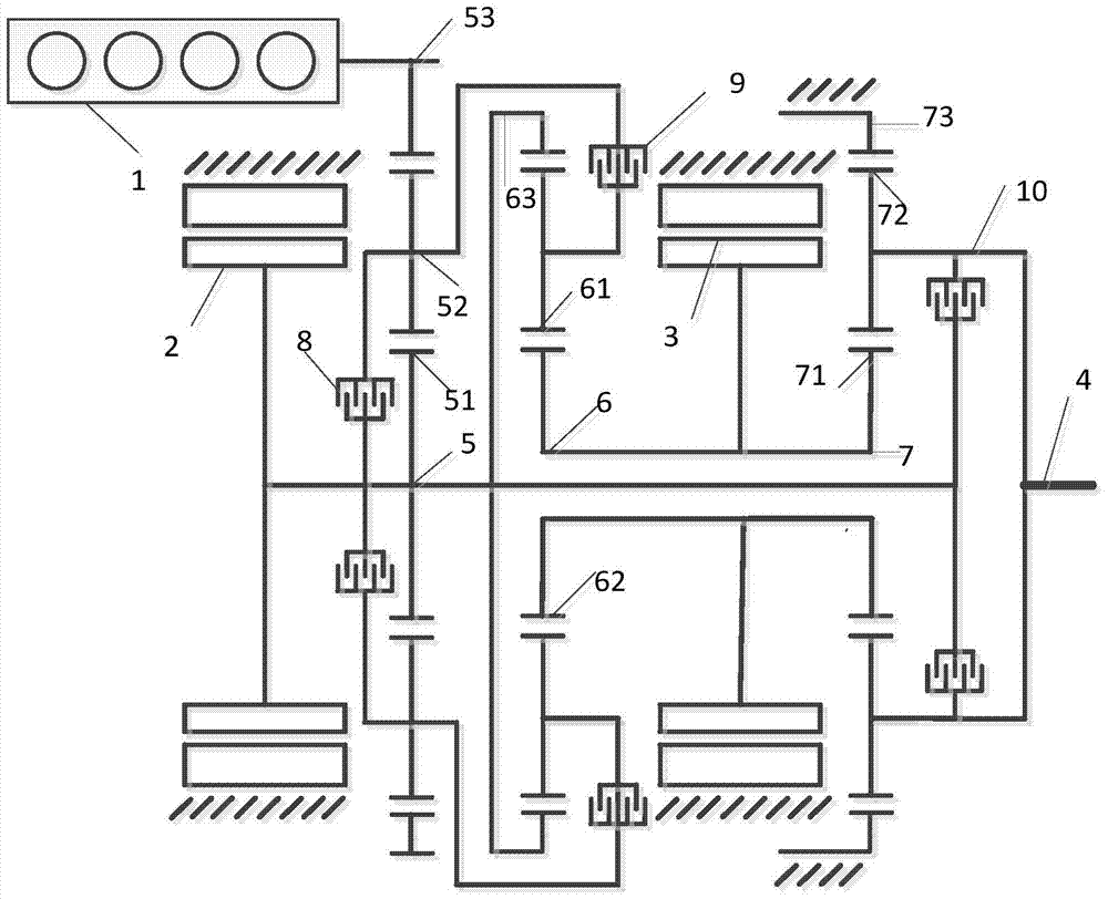 A hybrid power transmission drive device