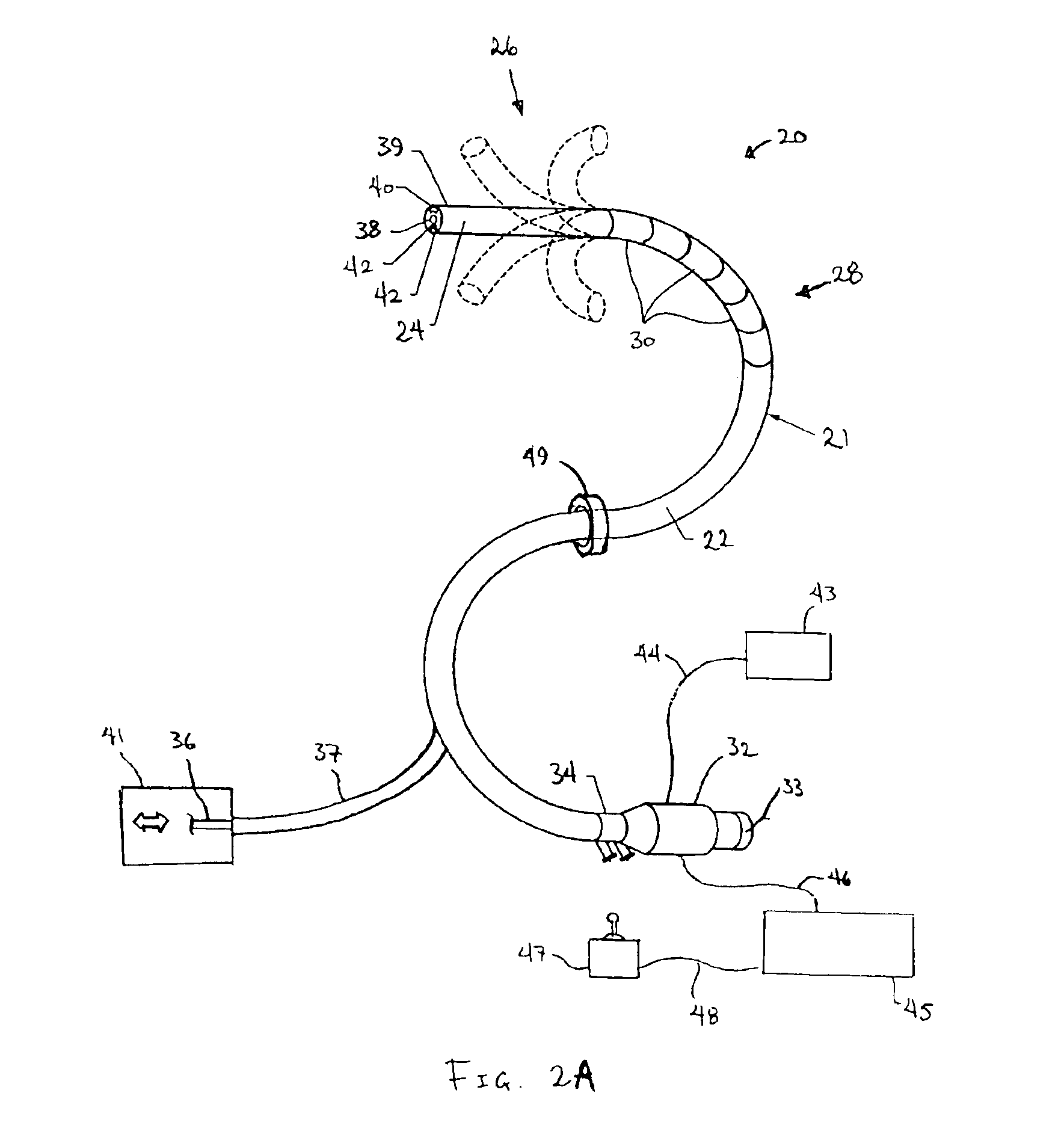 Endoscope with single step guiding apparatus
