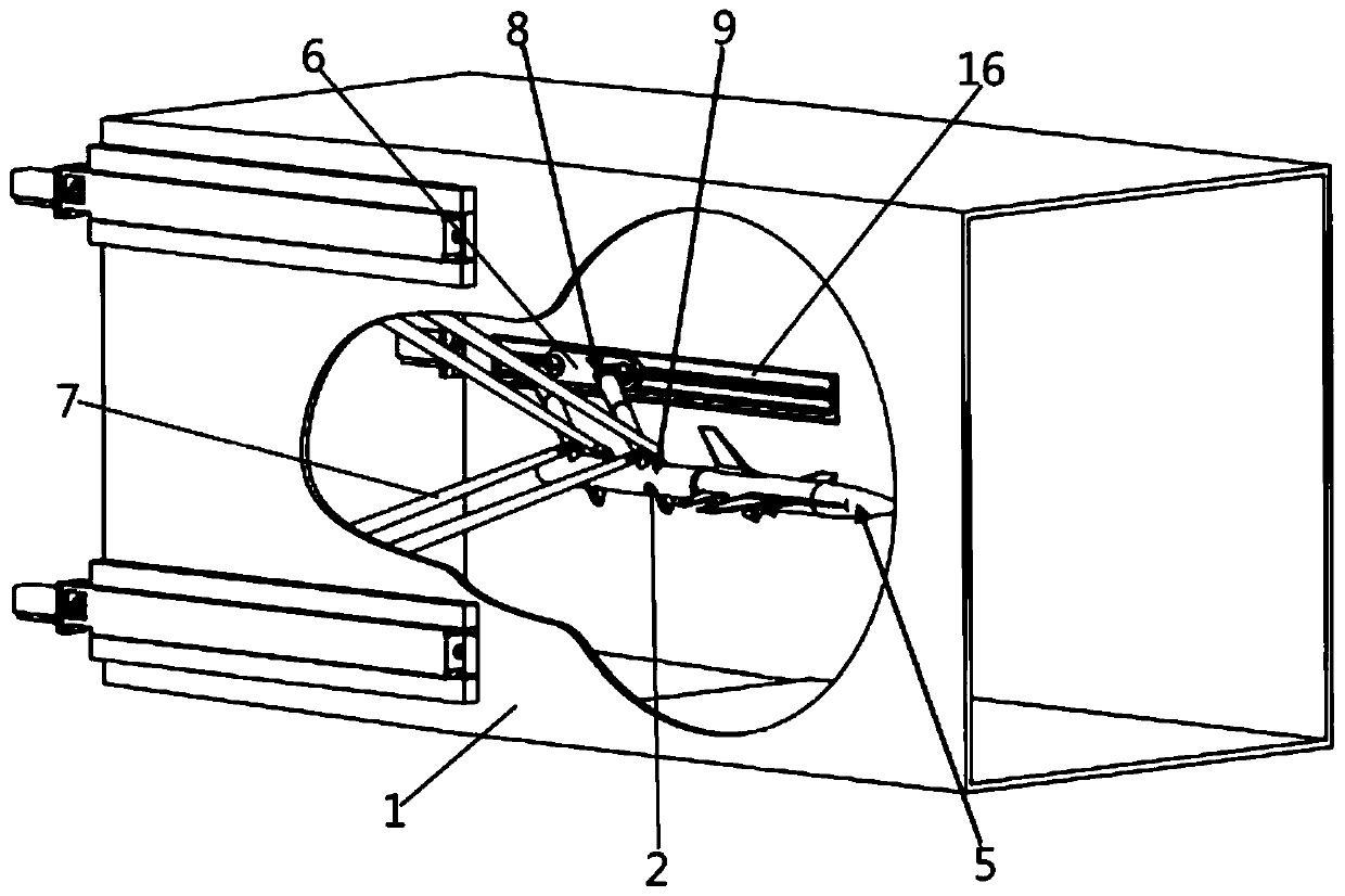 Device and method for measuring wing falling, rocking and washing time difference of aircraft