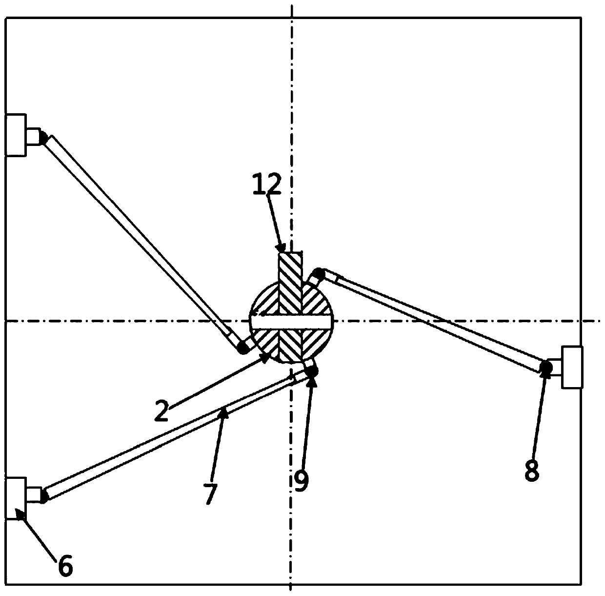 Device and method for measuring wing falling, rocking and washing time difference of aircraft