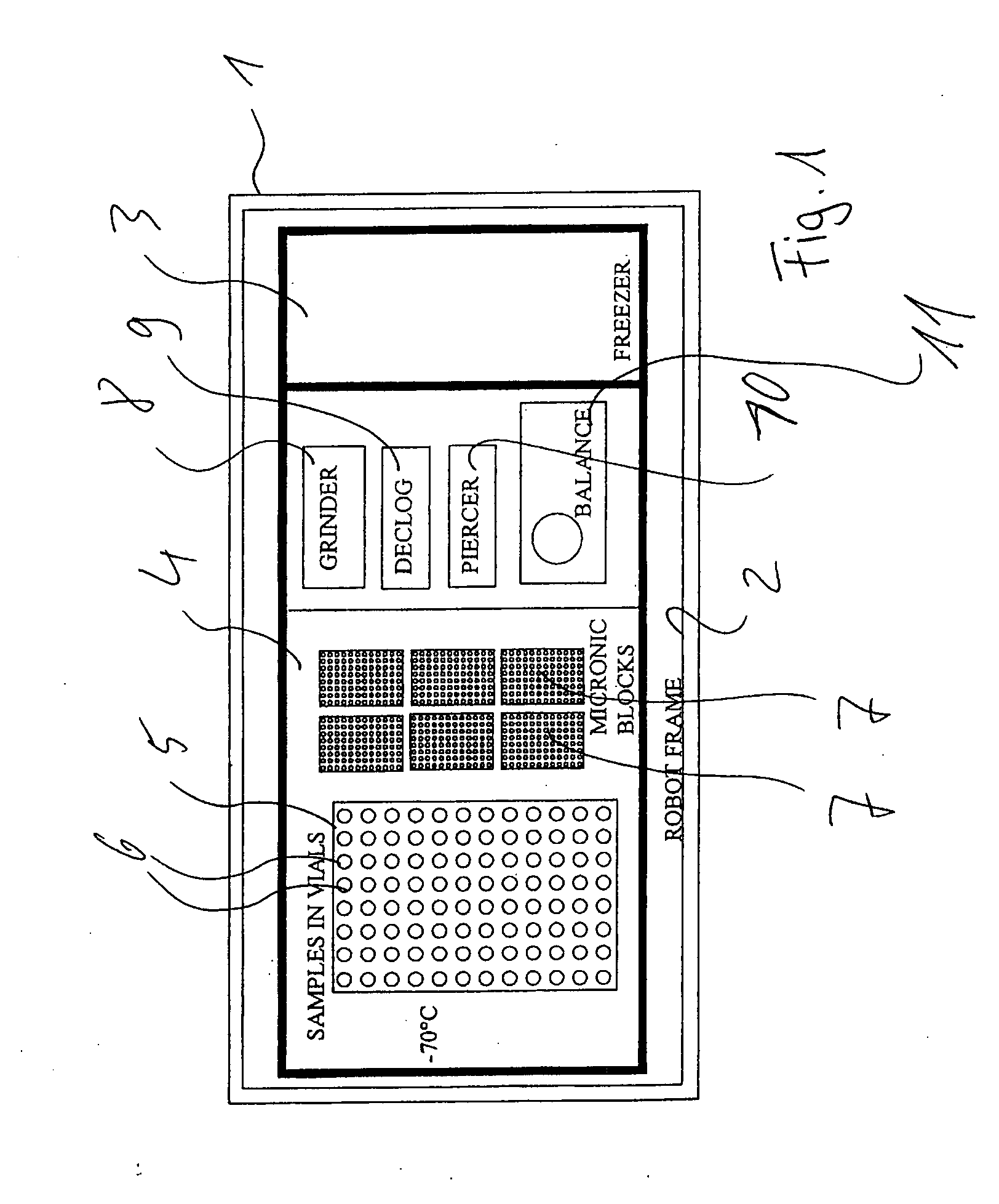System and method for producing weighed portions of powder from at least one biological material at cryotemperatures