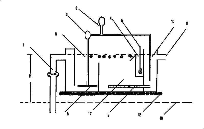 Combined stream pulling type diving buoyancy lift equipment and technique for removing nature aquifer blue algae