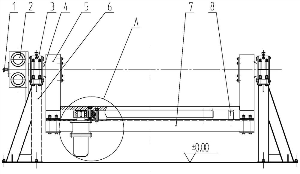 Double-shaft heavy-load swing test bench