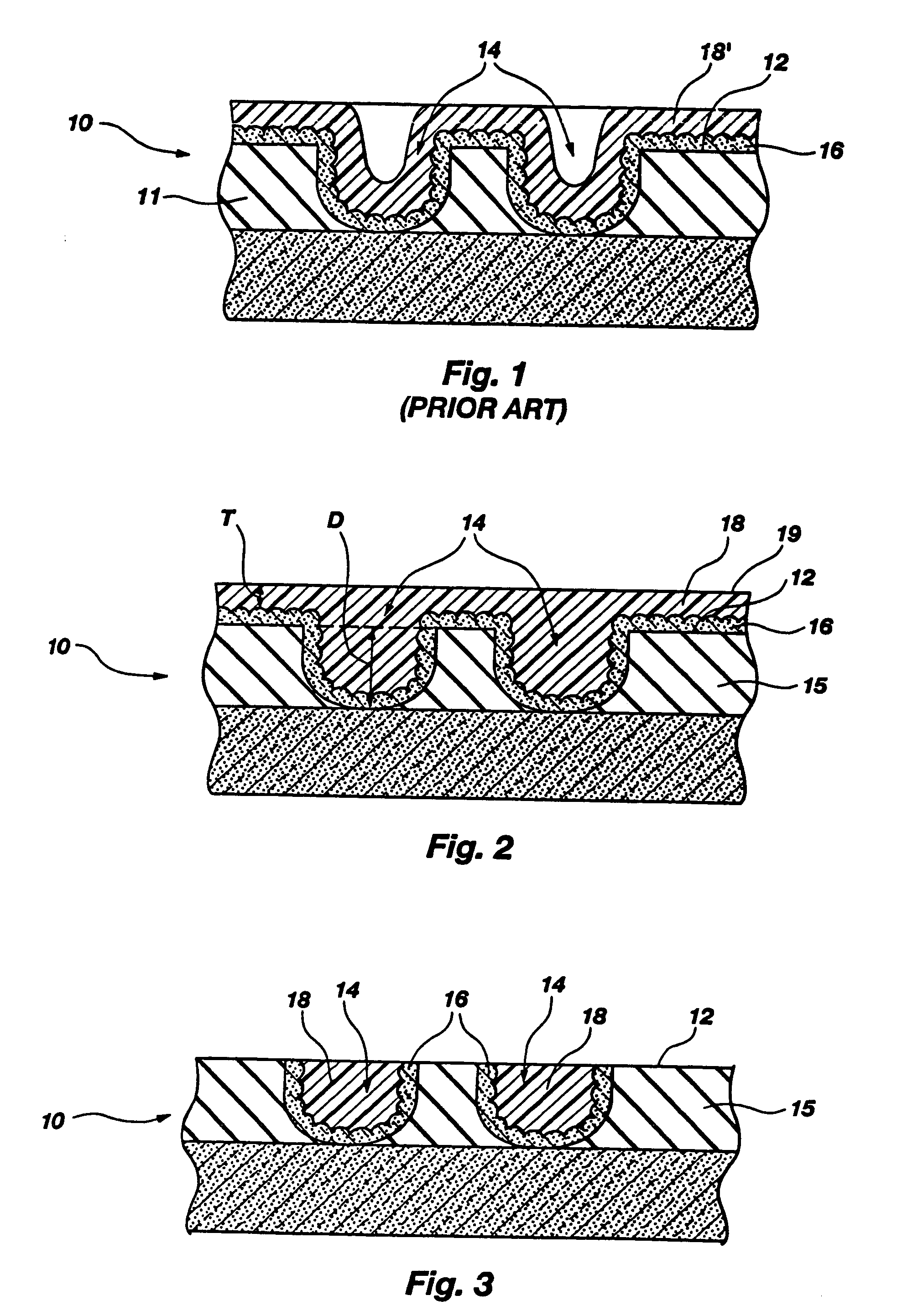 Semiconductor device fabrication methods employing substantially planar buffer material layers to improve the planarity of subsequent planarazation processes