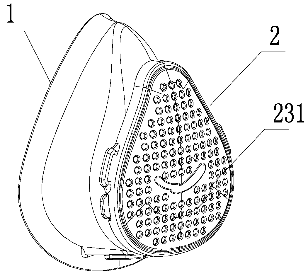 External filtering protective mask