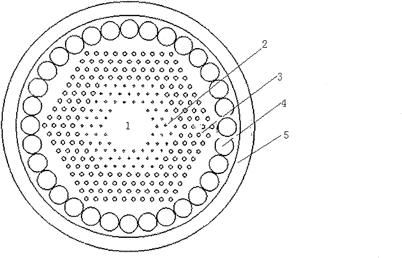 Gain photon crystal fiber waveguide and its device