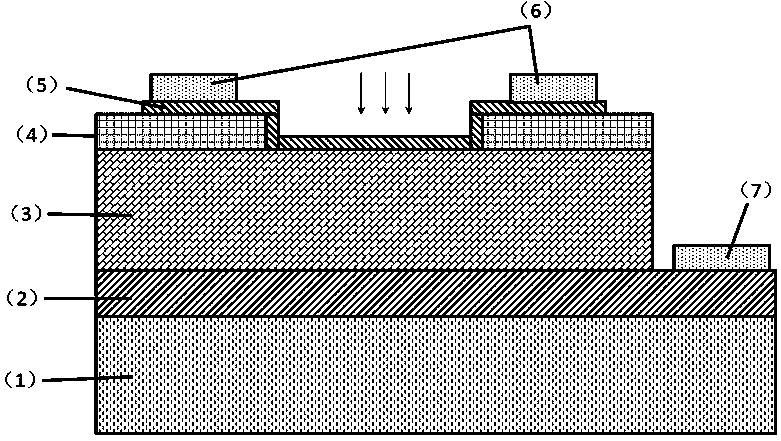 Molybdenum disulfide-based visible near-infrared InGaAs detector and fabrication method thereof