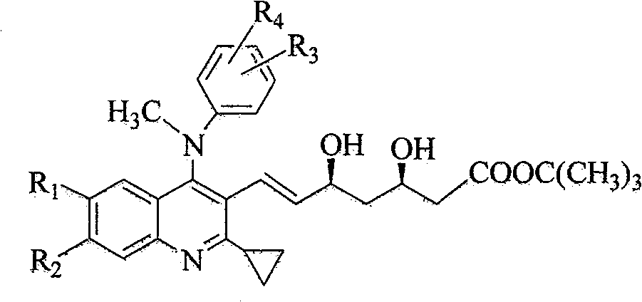2-cyclopropyl-4-(N-methyl substituted anilino) quinoline compound as well as intermediate, preparation method and application thereof