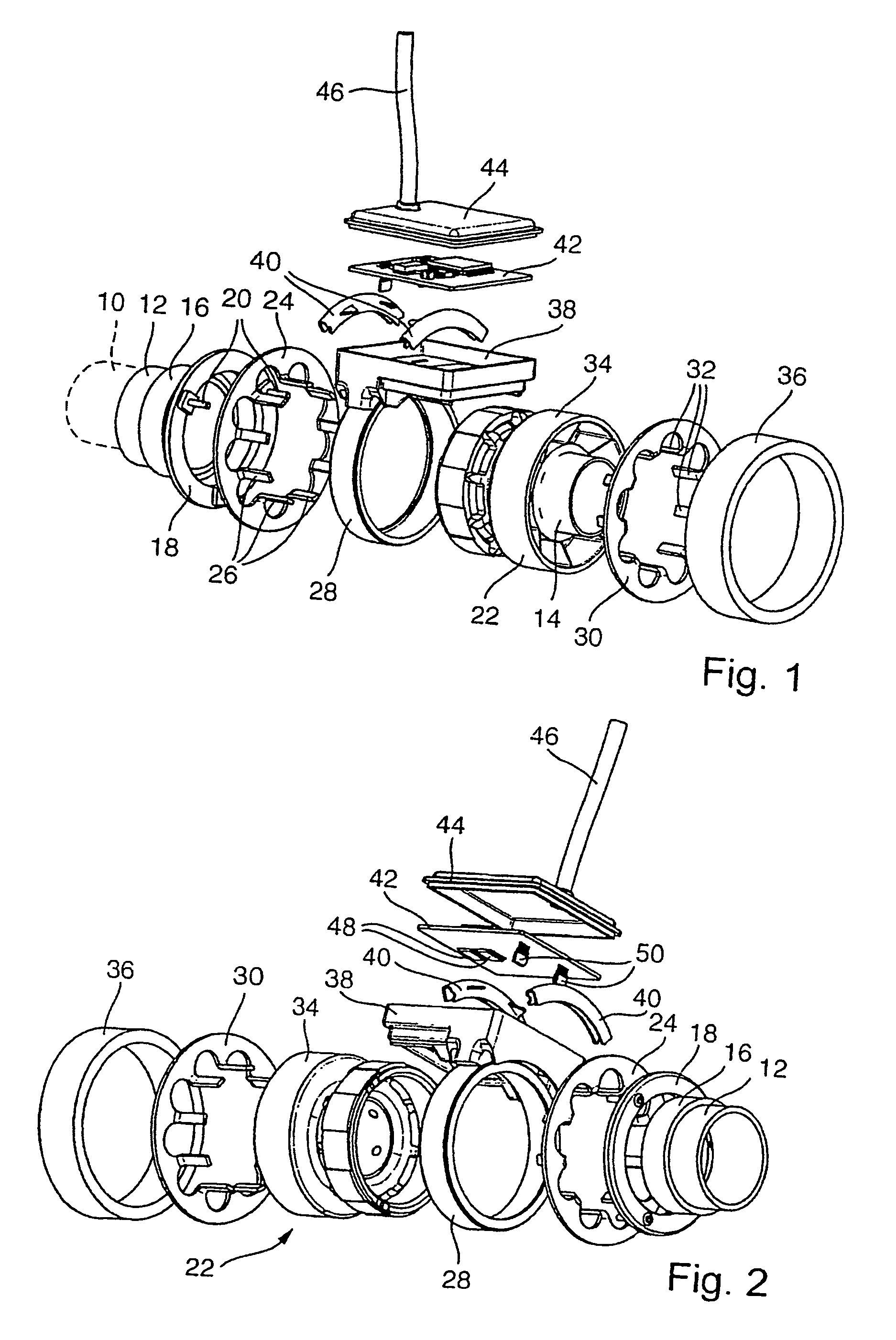 Device for determining a steering angle and a torque that is exerted on a steering shaft