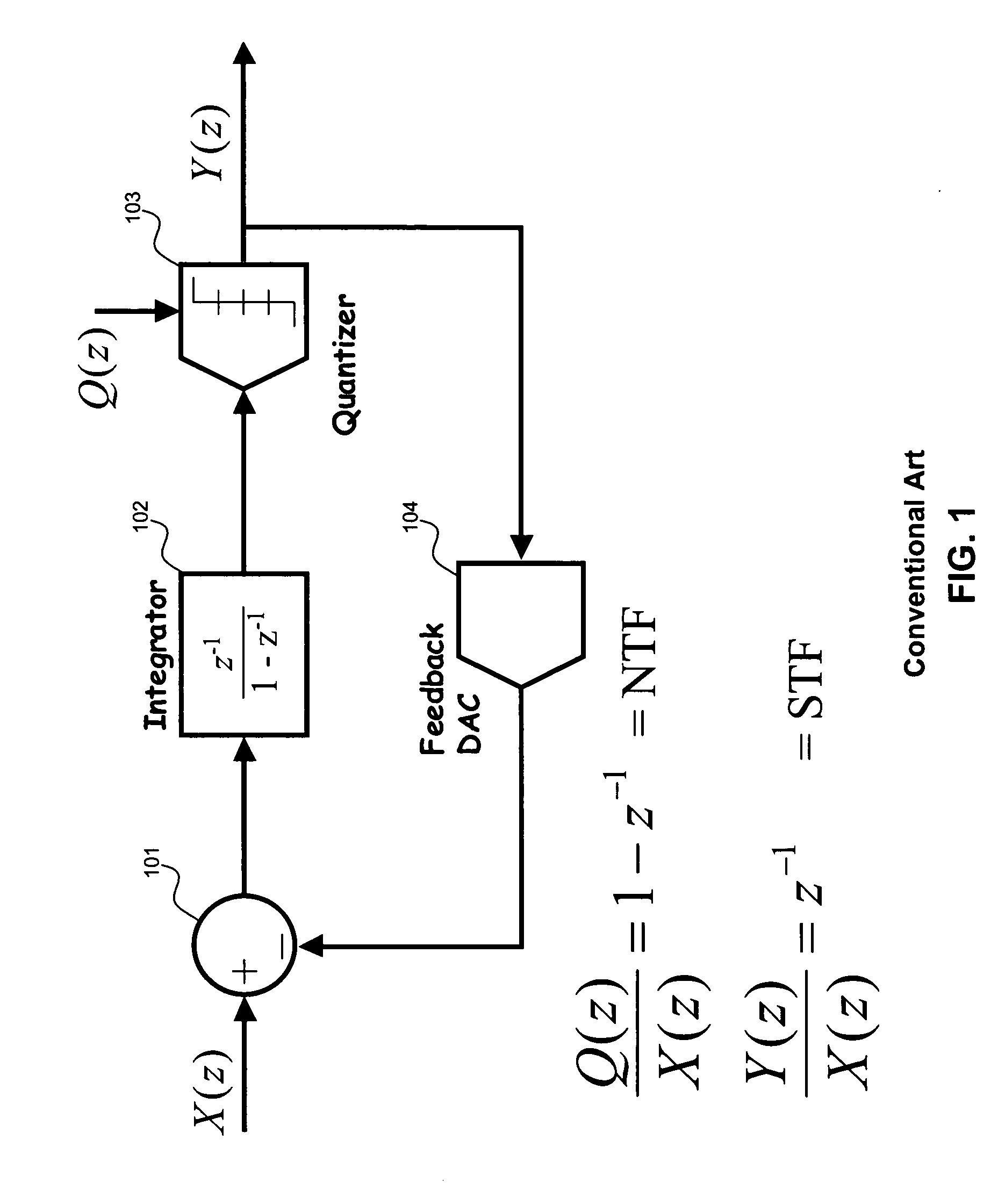 Single loop feed-forward modulator with summing flash quantizer and multi-bit feedback