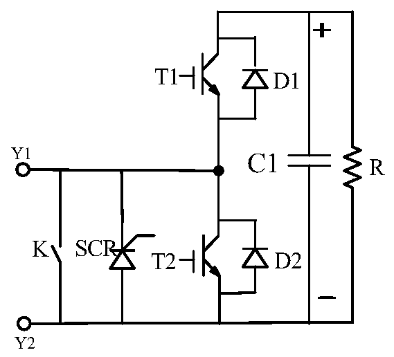 A test circuit and method for a converter valve module