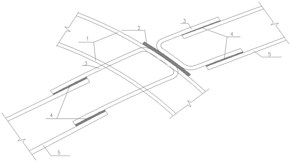 Welding method of pre-embedded steel bar welded joints at the two ends of primary buckle arch