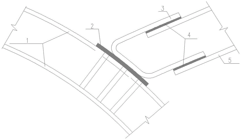 Welding method of pre-embedded steel bar welded joints at the two ends of primary buckle arch