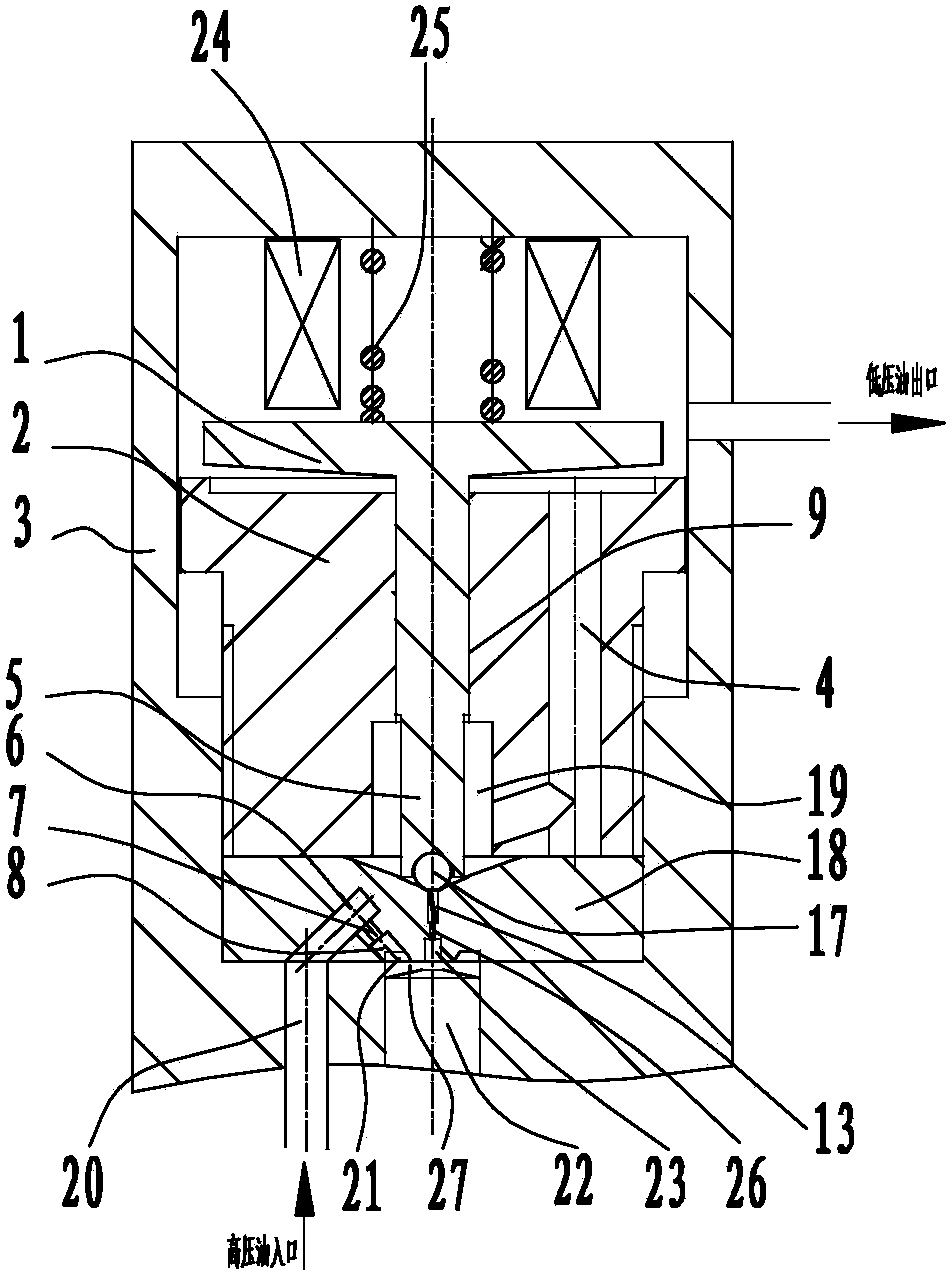 Injector control valve of electric control internal combustion engine