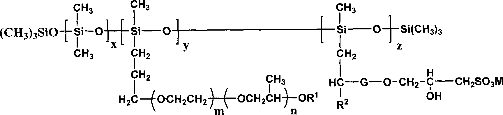 Non-ionic anion polysiloxane surfactant and preparation method thereof