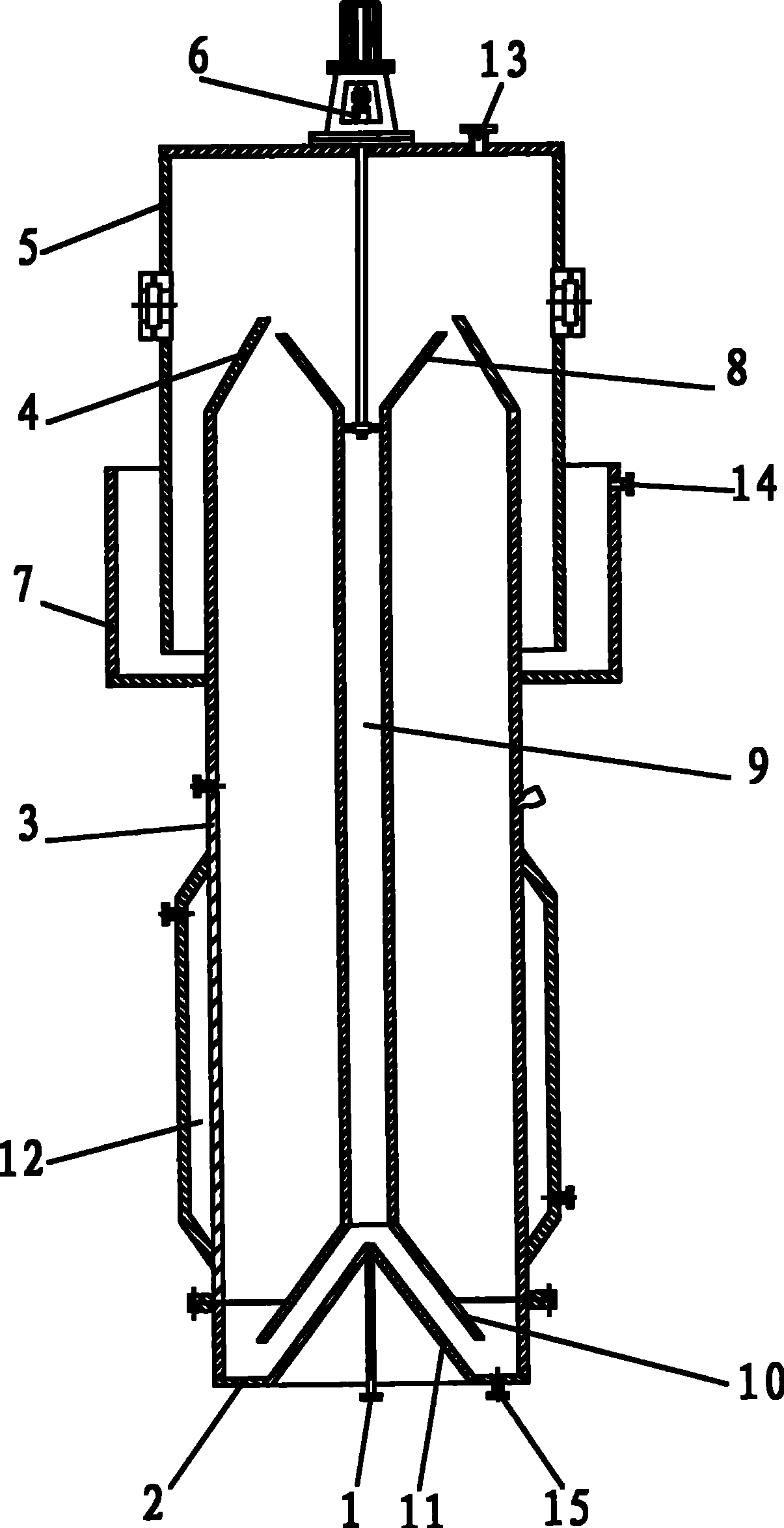 Vertical type anaerobic reactor
