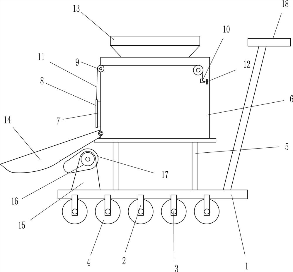 A road soil filling and compacting device