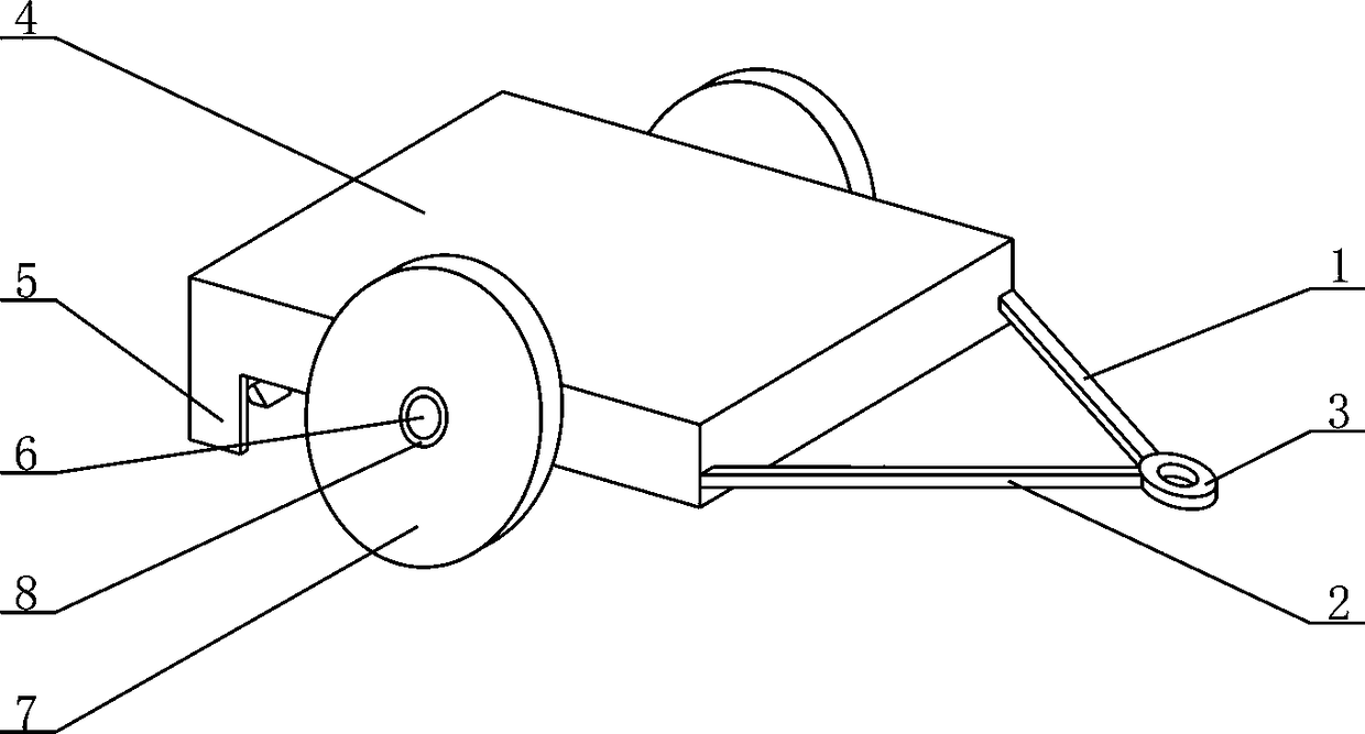 Pull-type flat laying device for thick excrement in garden fertilization