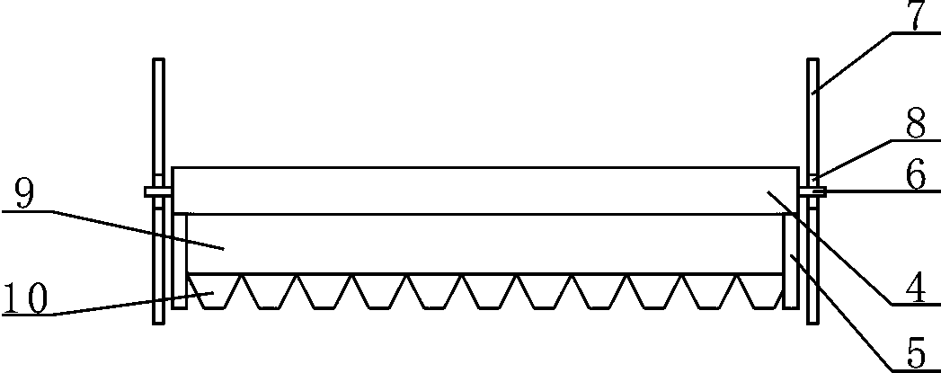 Pull-type flat laying device for thick excrement in garden fertilization