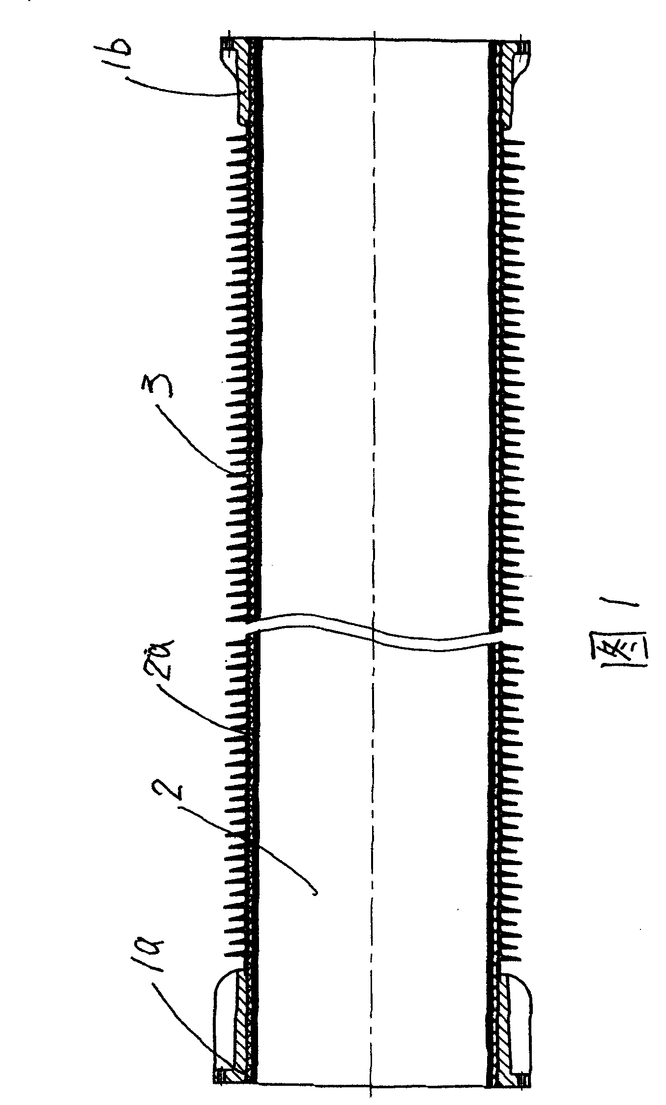 Hollow compound insulator for 1100kV combined electrical appliance and its making method