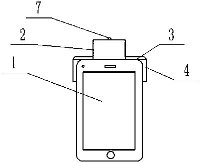 A portable mobile phone external visible light communication device