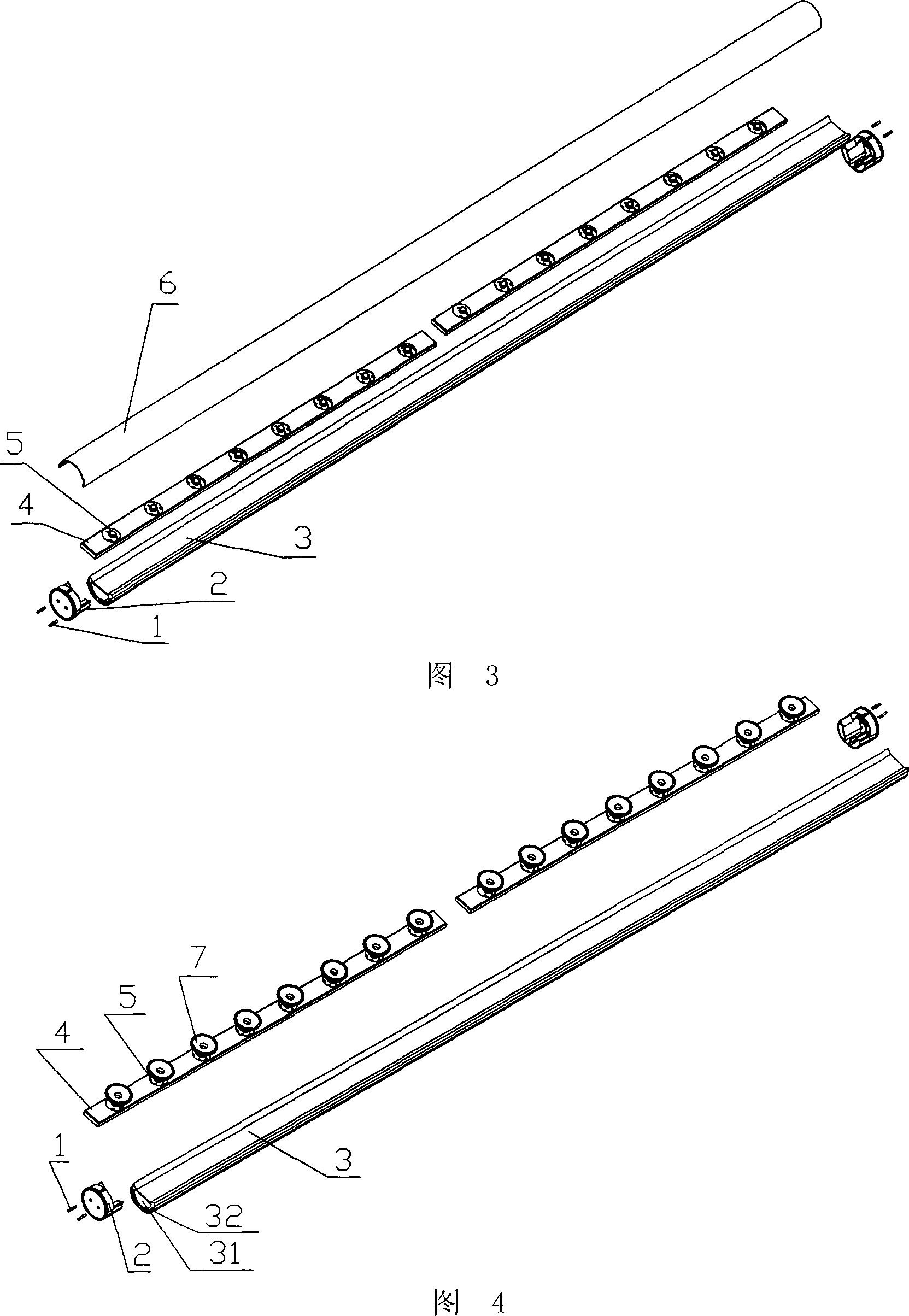 Displace type LED energy conserving lamp, lamps and driver thereof