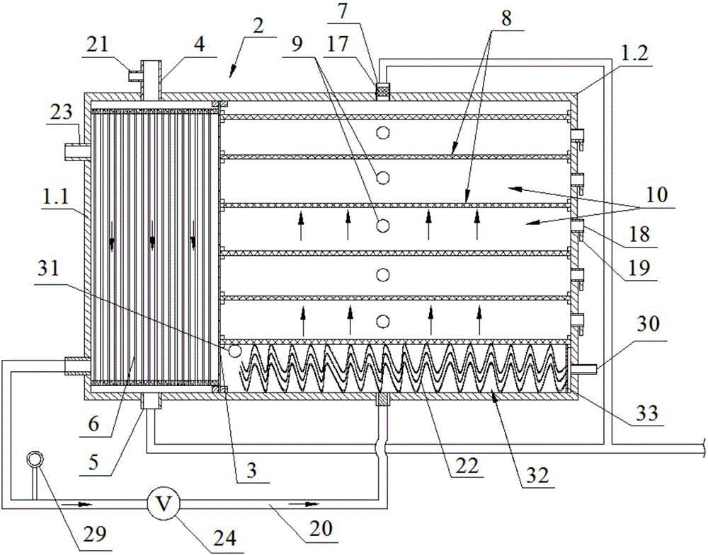 Semipermeable membrane layered bio-artificial liver online monitoring and constant-temperature heating integrated system