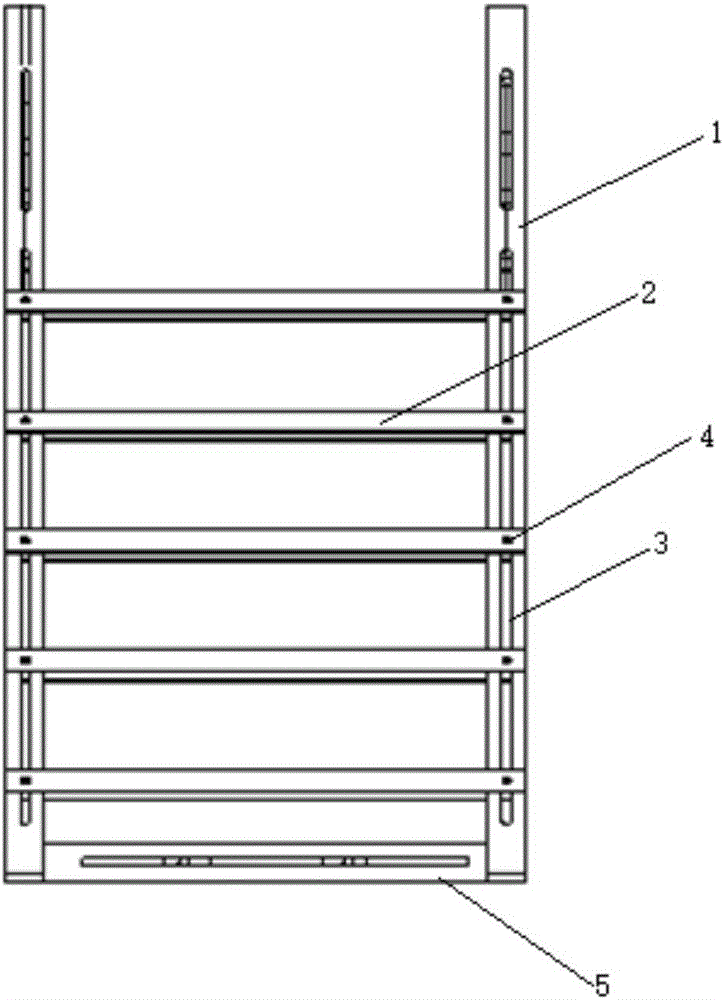 Fixing frame for metal sample sheet atmospheric corrosion exposure test