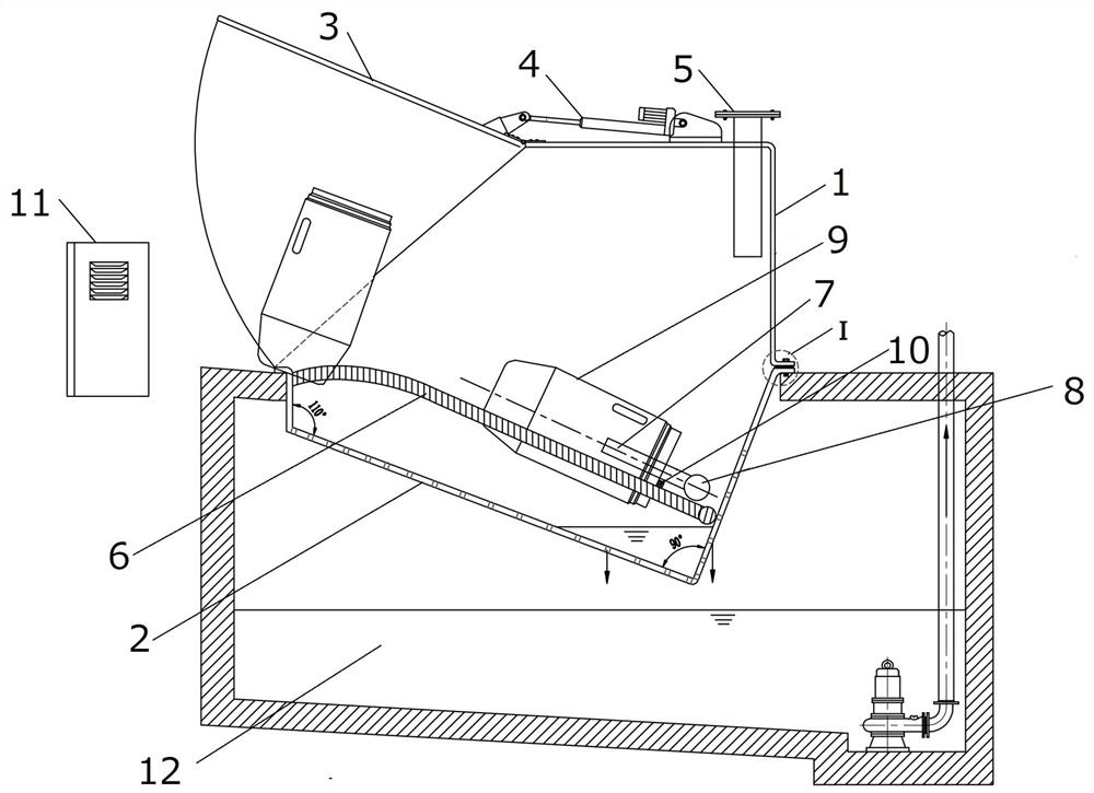 A barrel solidified grease discharge device