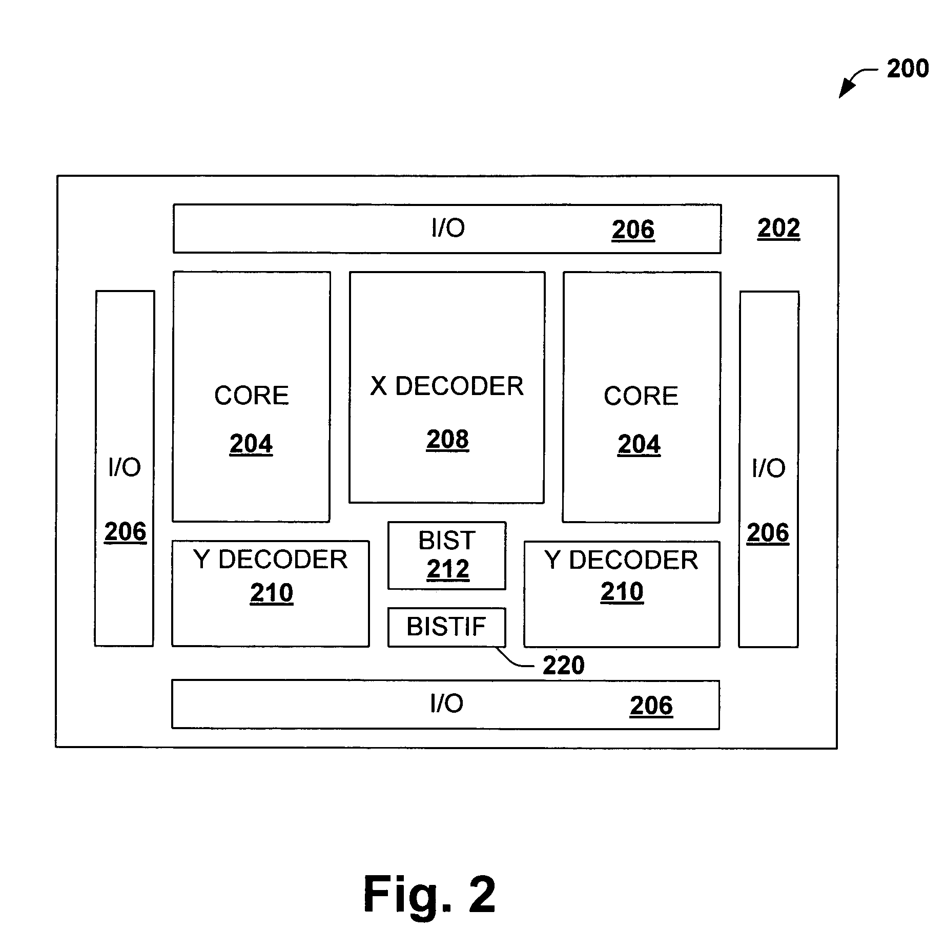 Input of test conditions and output generation for built-in self test