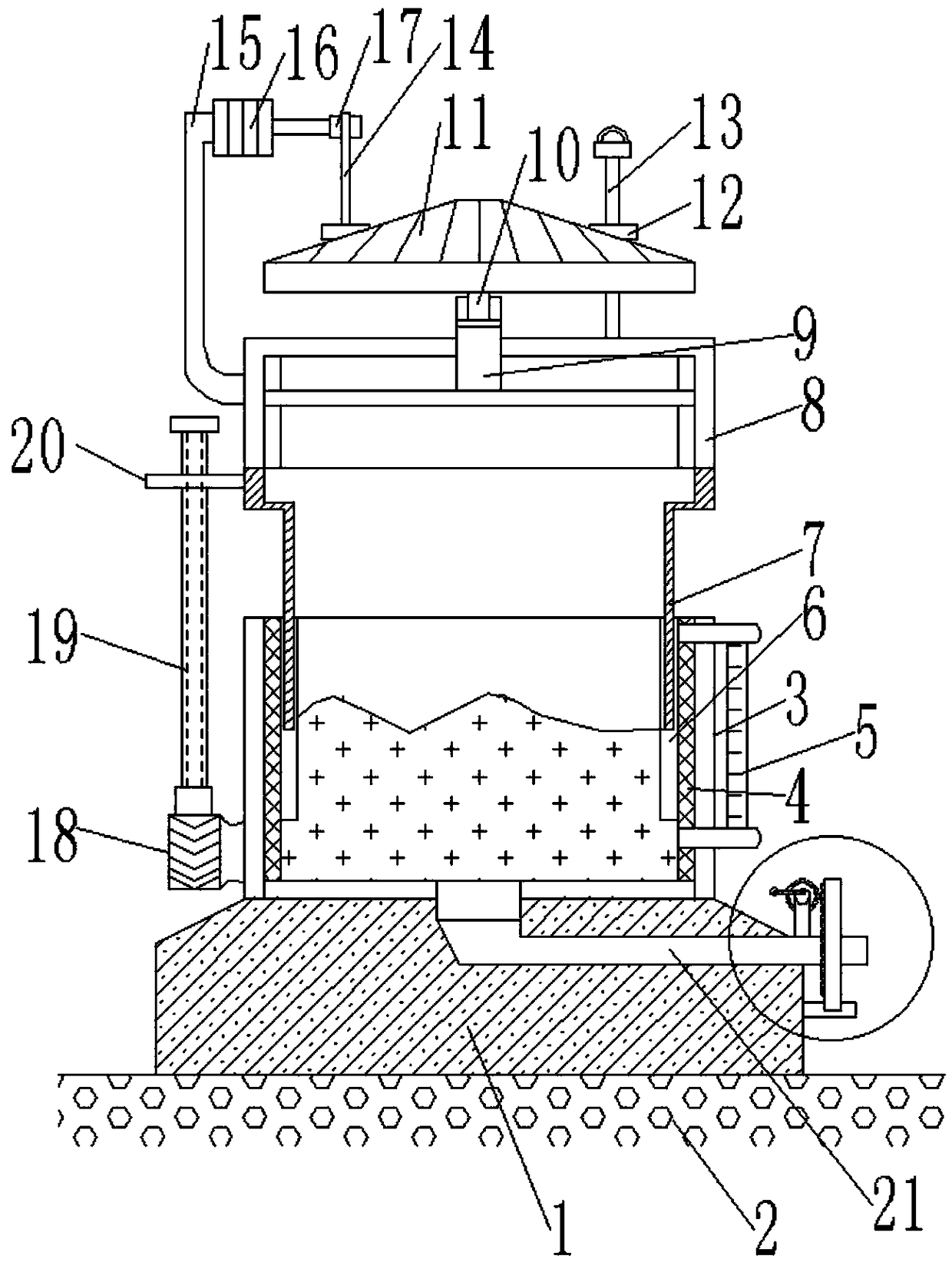 Grain reserve device for agriculture