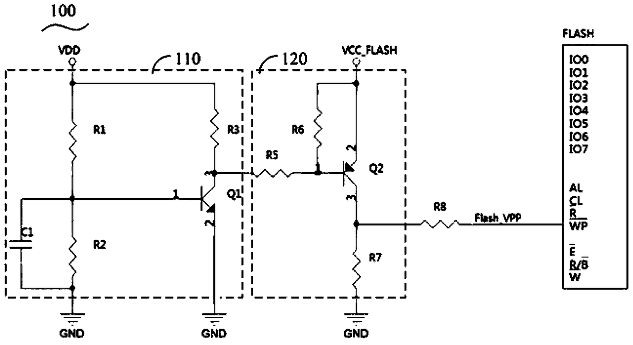 Power-down protection circuit and power-down protection sequence circuit for flash memory