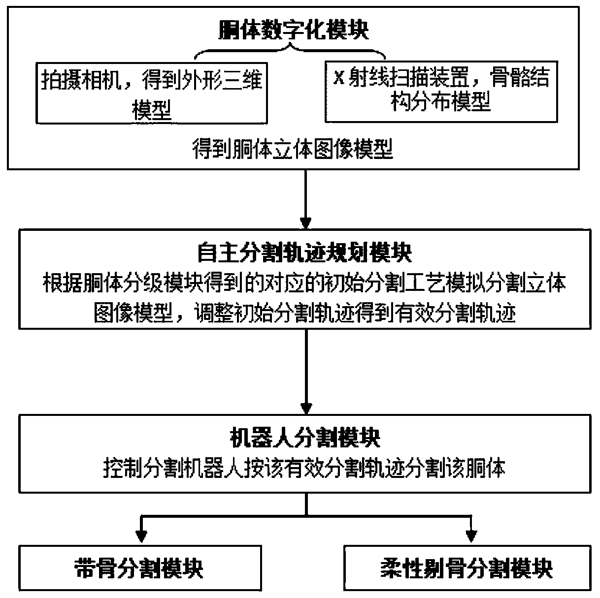 Sheep carcass robot autonomous segmentation method and system