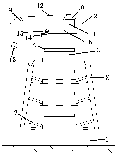 Crane for electric power tower