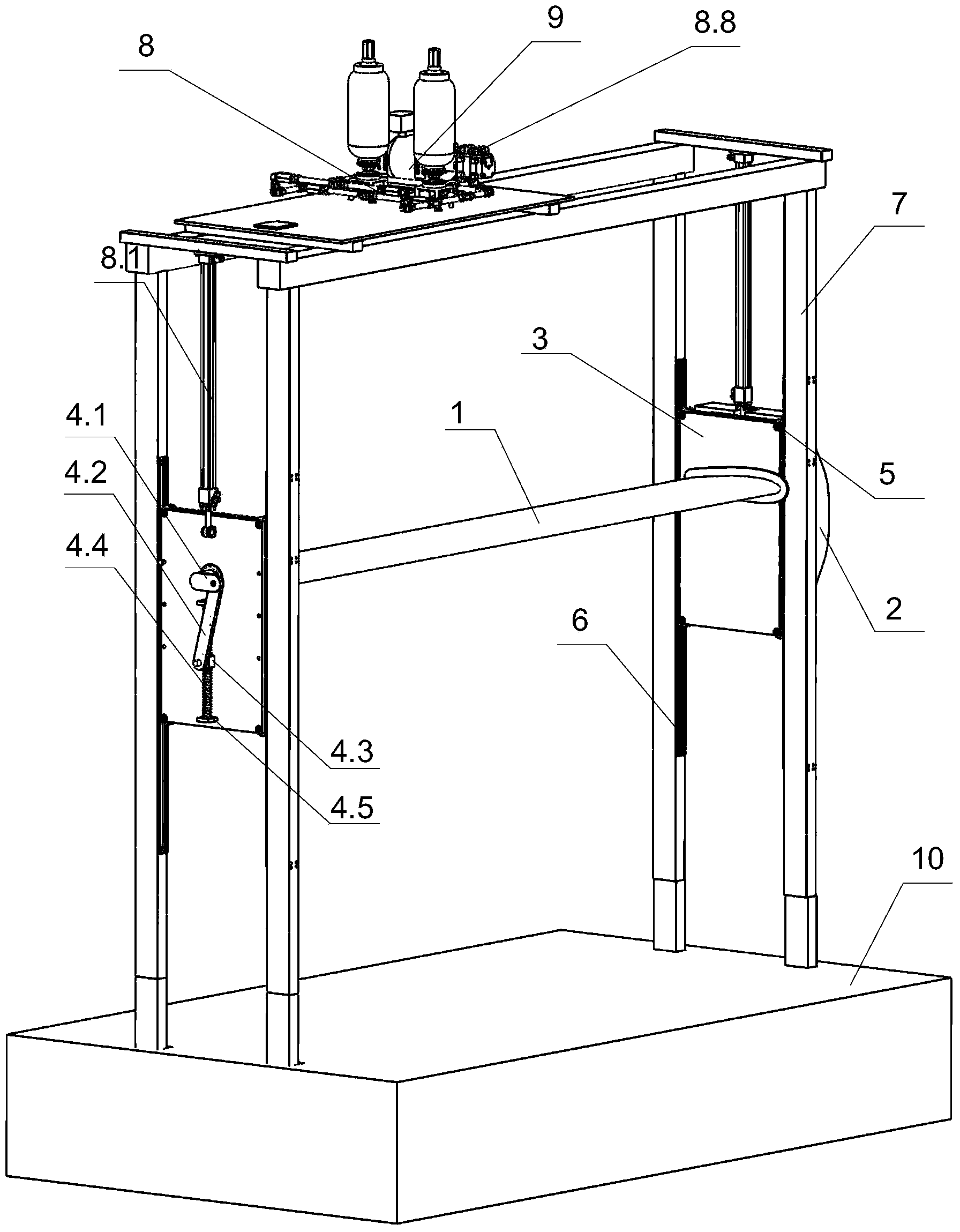 Power generation device using lift type oscillating hydrofoils to capture tidal current energy
