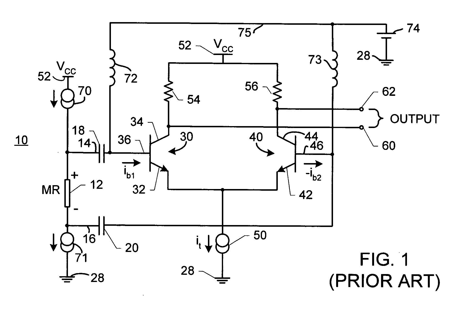 Amplifier apparatus for use with a sensor