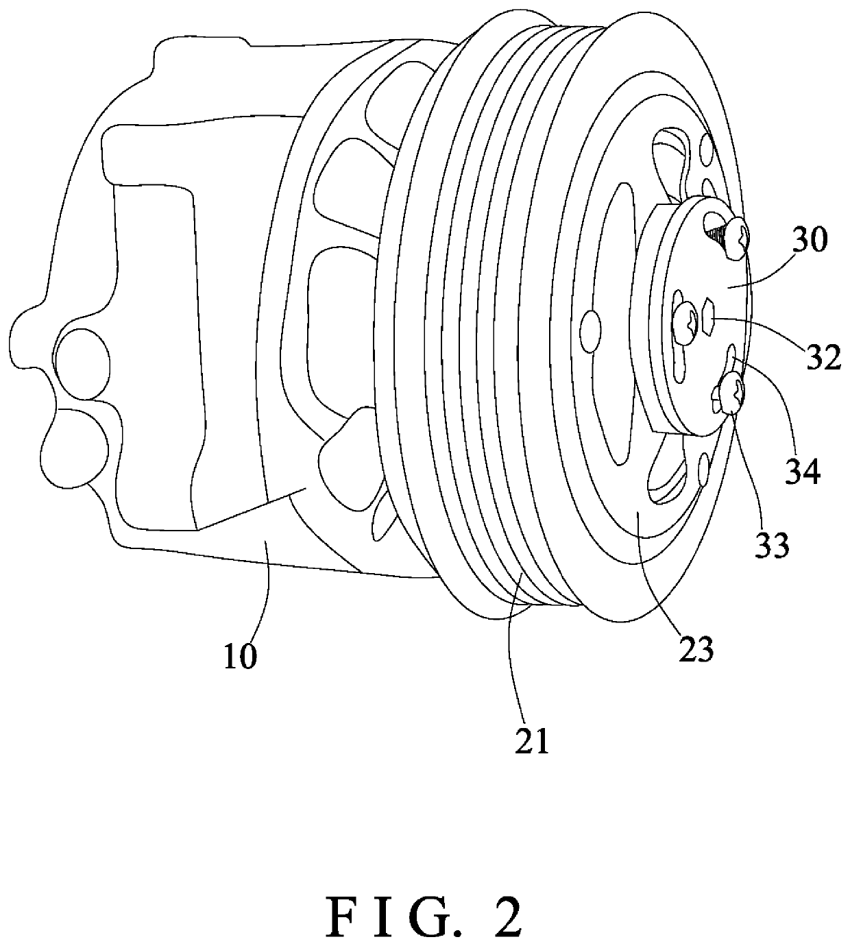 Clutch device for compressor