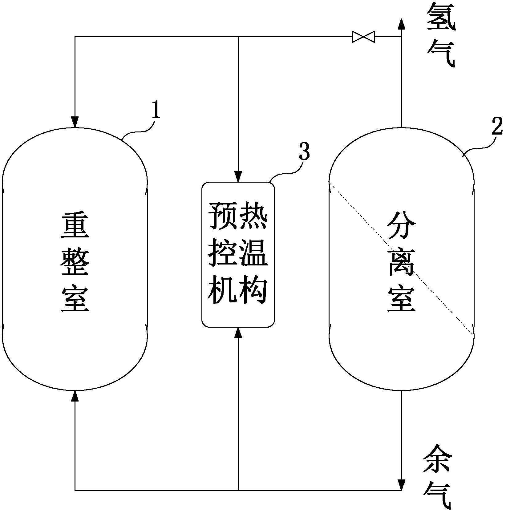 Methanol-water reforming hydrogen production device and method for preparing hydrogen by using same