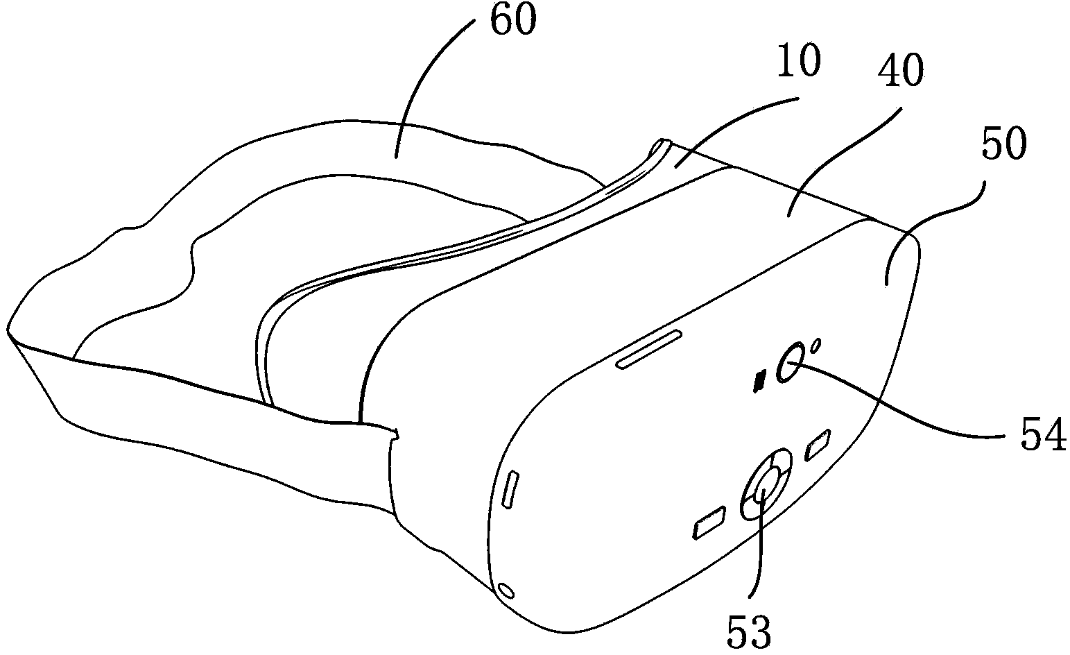 Head mounted lens amplifying electronic display device