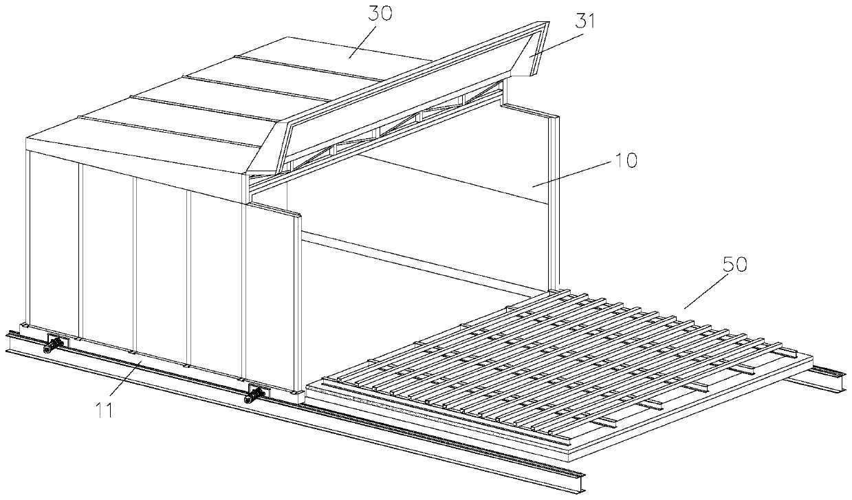 Large-sized volume-varied movable thermal treatment furnace