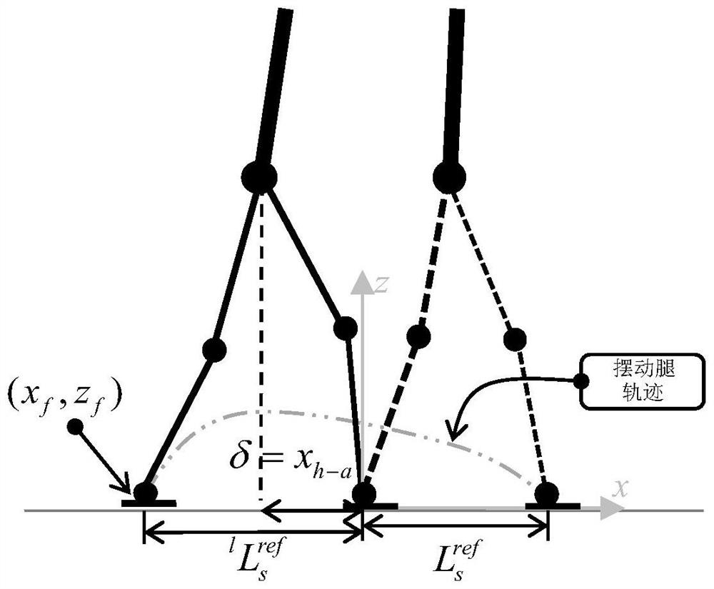 Biped robot space domain gait planning and control method